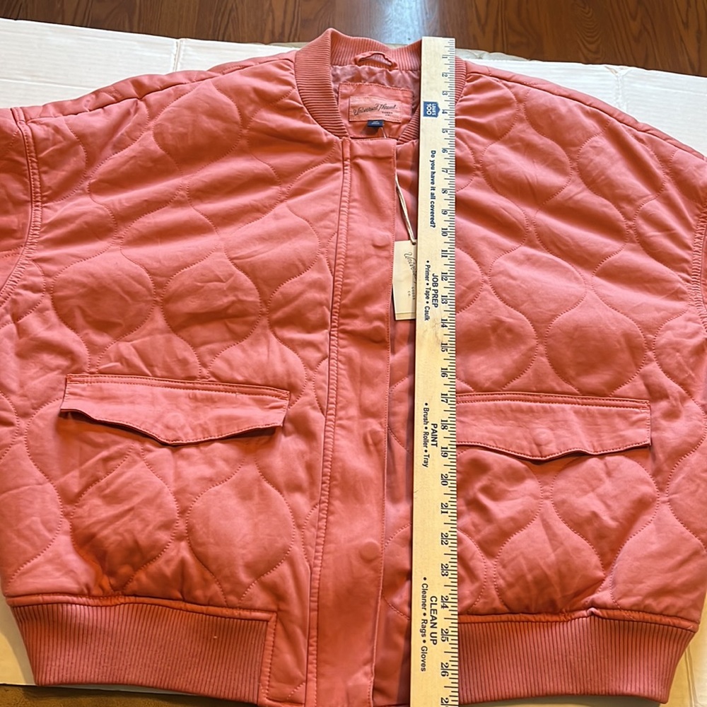 NWT-universal thread-size XXL-coral  pink, quilted, lined,bomber jacket, coat - Picture 9 of 10